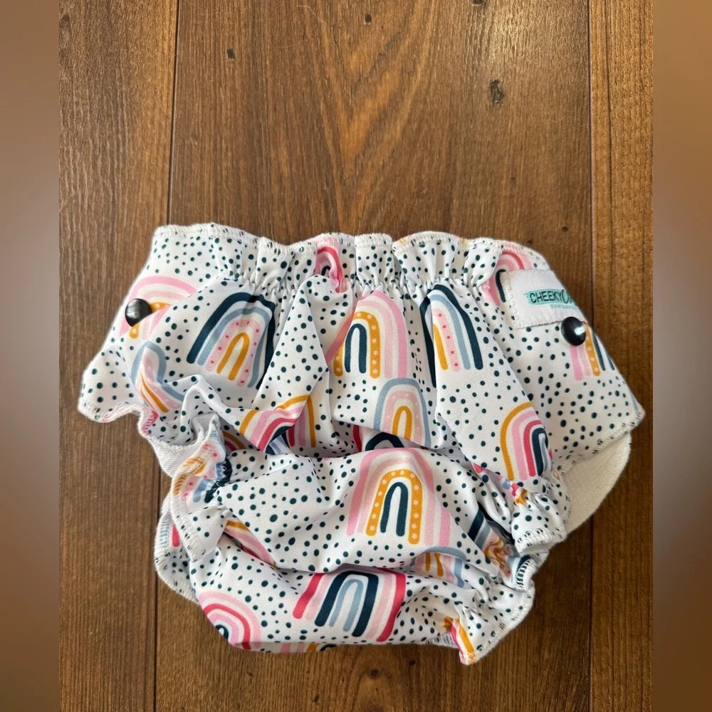 Cheeky Cloth Adjustable One Size Reusable Swim Diaper Rainbow New In Package